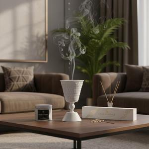 Brûleur d'encens arabe de luxe, porte-encens Oud Bukhoor, encensoir en métal de qualité supérieure pour la décoration de la maison du Moyen-Orient, coffret cadeau d'encens Oud - Product Image 4