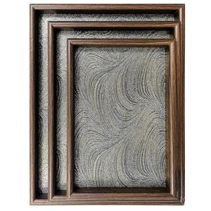 Elegante bandeja rectangular de madera natural ecológica, ligera y fácil de limpiar, para exportación. - Product Image 1