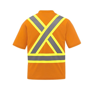 เสื้อยืดสะท้อนแสงสำหรับงานก่อสร้าง มองเห็นได้ชัดเจน สำหรับผู้ชาย สินค้าขายดี แถบสะท้อนแสง แขนสั้น เสื้อยืดทำงาน - Product Image 2