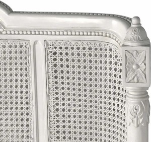 Italian Design White <b>Rattan</b> <b>Bed</b> <b>Frame</b> Traditional Design Headboard and Footboard Bedroom Furniture - Product Image 6