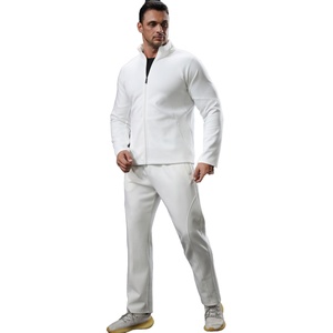 Chaqueta deportiva para hombre con cremallera completa y cuello alto, 50% poliéster, 43% algodón, 7% elastano, ajuste atlético, elástica, para correr. - Product Image 6