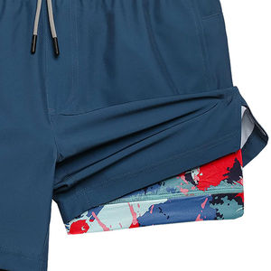 กางเกงขาสั้นลำลองผ้าสแปนเด็กซ์โพลีเอสเตอร์น้ำหนักเบา ระบายอากาศได้ดี เอวยางยืด ทรงกลางลำตัว ลายพิมพ์ สำหรับผู้ชาย - Product Image 6