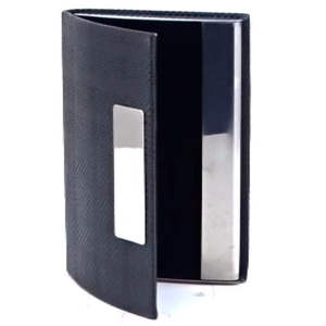 Porte-cartes de visite en métal haut de gamme pour cartes-cadeaux, avec finition noire, idéal pour l'image de marque d'entreprise - Product Image 1