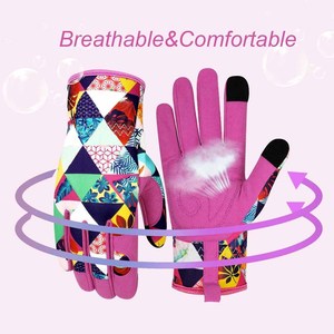 Gants de jardinage pour femmes de haute qualité en cuir synthétique avec écran tactile, protection des doigts, vente en gros, logo personnalisé - Product Image 3