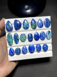 Cabochon d'azurite naturelle, pierre précieuse d'azurite bleue AAA, cabochon poli, pierre pour la fabrication de bijoux, gemme en vrac, cristal de collection - Product Image 4