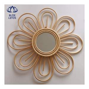 CUSTOMER APPROVED 2026 Rattan Mirror Woven <b>Frame</b> Wall Decor Increase Space Illusion And Upgrade Wall Decoration For Cafe - Product Image 1