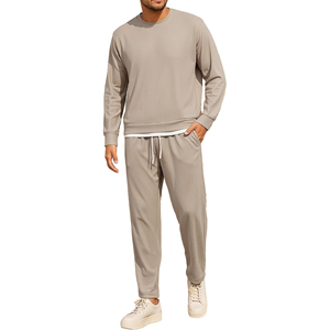 Ensemble de survêtement unisexe de qualité supérieure, 2 pièces, sweat-shirt et pantalon de jogging, vêtements décontractés élégants pour tous les jours - Product Image 1