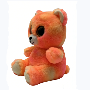 Customized teddy <b>bear</b> plush, big eye <b>bear</b> stuffed animal, orange <b>pink</b> tie dye <b>bear</b>, gradient ombre <b>bear</b> doll, kawaii plush toy - Product Image 4