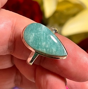 Natural Amazonite 925 Sterling Silver <b>Ring</b> Handmade Gemstone Jewelry <b>Ring</b> for Women Wholesale <b>Fine</b> Jewelry Gift - Product Image 3