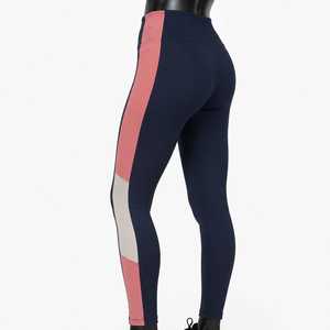 Yoga <b>Leggings</b> Color Blocking Side Stripe Four-Way Stretch Spandex Nylon Contrast <b>Stitch</b> Pants - Product Image 3