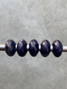 Cuentas de Sodalita Natural Facetadas con Orificio Grande, Cuentas Redondas Tipo Donut de 5mm para Fabricación de Joyería, DIY, Pulseras y Collares - Product Image 4