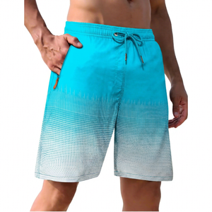 <b>Men's</b> Solid Front Logo Breathable Quick Dry Elastic Waist Casual Swim <b>Trunks</b> with Pockets - Product Image 5