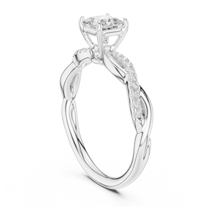 Anillos de Boda Clásicos de Moda Aries Jewel, Oro Blanco de 14K, EF VVS, Diamante Cultivado en Laboratorio IGI de 0.50CT, Corte Princesa, Anillos de Compromiso - Product Image 3