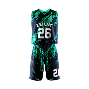 ชุดเสื้อบาสเก็ตบอลแขนกุดคอวีสำหรับผู้ชายแบบขายส่งพร้อมกางเกงขาสั้นแบบมีเชือกผูก  รับสกรีนโลโก้ตามสั่ง ผลิตจากโพลีเอสเตอร์ระบายอากาศได้ดี - Product Image 5