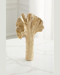 Vase de table en aluminium fait main en forme de feuille de Ginkgo, style Art Déco, écologique, pour la décoration de la maison et du bureau - Product Image 6