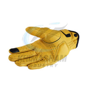Nouveaux gants de moto de course en cuir de vache véritable, respirants et antidérapants pour l'extérieur - Product Image 4