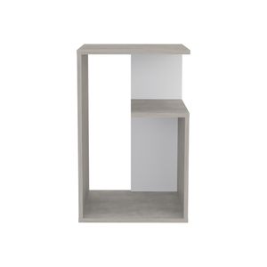 Everet 25 \ "tavolino alto 3 livelli cemento grigio e bianco per mobili soggiorno - Product Image 6