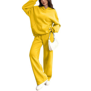Chándal de invierno extragrande para mujer, ligero, con hombros caídos, talla grande, chándal personalizado, ropa deportiva informal a la moda - Product Image 5