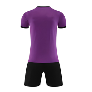 Ensemble d'uniformes de football personnalisés 100 % polyester, imprimé numérique floral, séchage rapide, col en V, manches courtes, taille élastique, kit sportif d'équipe OEM - Product Image 3