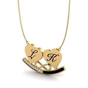 Elegante colgante con diseño de letra en plata, diamante cultivado en laboratorio, colgante chapado, aspecto lujoso, estilo hip hop, colgante de joyería unisex. - Product Image 3
