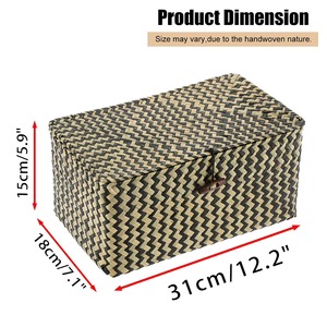 <b>Basket</b> of black and natural seagrass Handmade <b>Storage</b> <b>Basket</b> Wholesale eco-friendly Made Viet Nam - Product Image 3