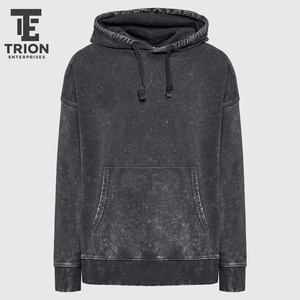 เสื้อฮู้ดดี้ผู้ชายทรงโอเวอร์ไซส์ รุ่นคัสตอม ปี 2026 ผ้าฝ้าย 100% ล้างสีแบบวินเทจ ผลิตโดยผู้ผลิตคุณภาพสูง เสื้อสเวตเชิ้ตระบายอากาศได้ดี - Product Image 2