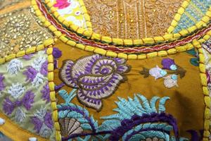 Yellow Vintage <b>Floral</b> Embroidered Round <b>Cushion</b> <b>Cover</b> Throw Bohemian Floor Patchwork Pillow <b>Cover</b> - Product Image 5