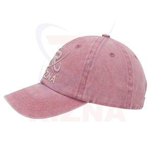 หมวกเบสบอล RIZNA ENTERPRISES OEM แบบสั่งทำได้สำหรับทุกเพศ ผลิตจากผ้าฝ้าย 100% คุณภาพสูง ปักโลโก้ 3 มิติ 6 แผง พิมพ์ลายจุดสไตล์กอล์ฟ ล้างสีแบบวินเทจ เหมาะสำหรับงานปาร์ตี้ - Product Image 2