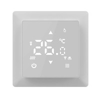 Thermostat d'ambiance carré avec écran LCD convexe, verrouillage enfant, système de chauffage au sol électrique programmable, intelligent, Wi-Fi, pour usage hôtelier, design moderne