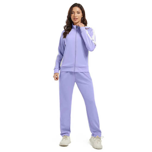 Survêtements pour femmes GAF, best-sellers, logo personnalisé, ensemble deux pièces, manches courtes, 100% polyester, séchage rapide, respirant, entraînement hivernal - Product Image 5