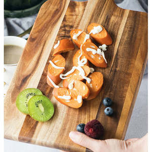 Elegante Tabla Decorativa Rectangular de Madera de Mango para Cortar, 1.5 cm de Grosor, Fácil de Limpiar, Nuevo Diseño - Product Image 2