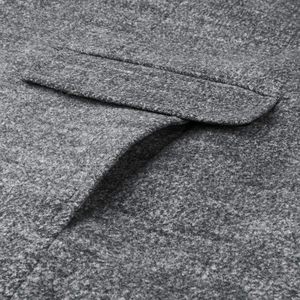 Manteau d'hiver pour homme en laine mélangée 2025, coupe ajustée, trench-coat court, écharpe en laine douce amovible, long pardessus pour affaires, chaud - Product Image 3