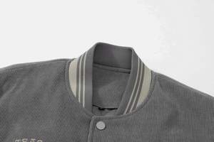 Men's Wool Varsity <b>Jacket</b> Stand Collar Letter <b>Patch</b> Bomber <b>Jacket</b> Breathable Quick Dry Casual Winter Outerwear - Product Image 6