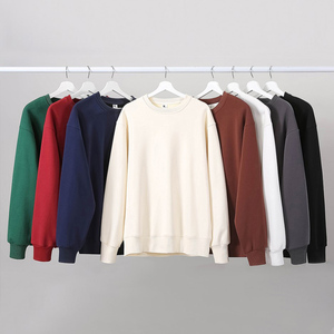 Sweat-shirts à col rond pour femmes, 100% coton, couleur unie, manches longues, tricoté, décontracté, pour l'automne - Product Image 1