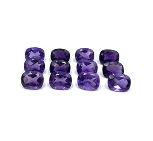 Natural African Amethyst Rectangle <b>Cushion</b> Cut Shape Loose Gemstone Sizes 5-14 MM , Purple Semi-Precious Stone for Jewelry Makin - Product Image 4