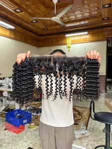 Black Natural <b>Curly</b> <b>Bundles</b> With Closure Vietnamese Human Hair Human Extensions <b>Bundles</b> Ready to Ship - Product Image 5