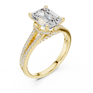 แหวนเพชรทรงเอเมอรัลด์ 2.5 กะรัต เพชรเลี้ยงในห้องปฏิบัติการ ทองคำแท้ 14K แหวนแบบคลาสสิกประดับเพชรรอบวง สำหรับงานหมั้น งานแต่งงาน หรือวันครบรอบ แหวนแบบแยกส่วน - Product Image 3