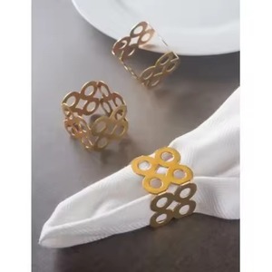 Anillo para Servilletas de Metal con Acabado Plateado para una Elegante Decoración de Mesa de Comedor, Recepción de Bodas y Eventos - Product Image 2