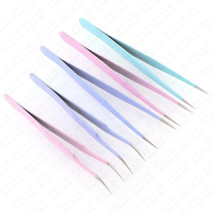 Professional Stainless Steel Eyelash <b>Extension</b> Tweezers Set with Straight & Curved Tips Multi Purpose <b>Nail</b> Art & Craft Tools - Product Image 4
