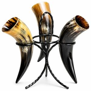 ARTWORK MAESTRO Corne de buffle polie, sifflet d'embouchure, corne à souffler, portable, écologique, outil de chasse, pour les fêtes - Product Image 2