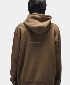 เสื้อฮู้ดโอเวอร์ไซส์ ยูนิเซ็กซ์ ผ้าฝ้ายฟลีซ 100% หนัก 400 กรัม สำหรับฤดูหนาว ทรงไหล่ตก คอกลม แบบสวมหัว ลายเรียบ ระบายอากาศได้ดี พิมพ์ลายดิจิตอล - Product Image 4