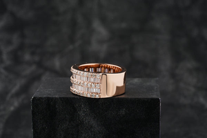 Unisex Luxury 18K Solid Gold Trendy Hip Hop Ring VVS Lab Grown Diamond Round IGI Certified Costume Gifts - Product Image 6