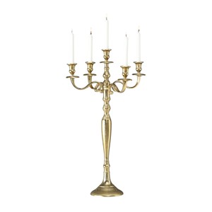 Candélabre moderne en nickel argenté à 5 lumières, support de sol en métal, centre de table pour banquet, mariage, fête, décoration intérieure - Product Image 5
