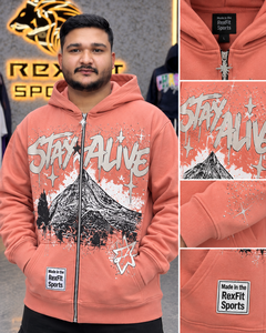 Sweat à capuche unisexe personnalisé avec fermeture éclair, style streetwear oversize, sweat-shirt graphique en polaire, veste d'hiver épaisse, vente en gros OEM - Product Image 5