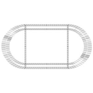 Bac à fleurs surélevé en gabion, fer galvanisé argenté, 78,7 x 39,4 x 19,7 pouces, fournitures de jardin - Product Image 6