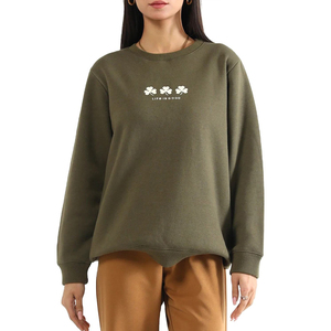 Sudadera estampada informal con cuello redondo, ropa de moda para comodidad diaria y estilo moderno, estampado gráfico para mujer - Product Image 1