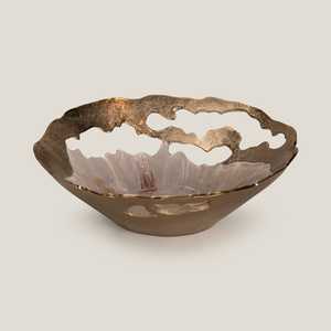 Tazón de Aluminio Pulido de Lujo, Ecológico y Hecho a Mano para Servir Postres, Centro de Mesa para Bodas, Vajilla Decorativa - Product Image 2