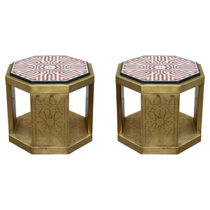 Mesas Marroquíes Modernas de Diseño Artístico Creativo, de la Mejor Calidad, en Metal de Alta Gama, Chapadas en Oro y con Tapa de Vidrio, a un Precio Impresionante - Product Image 4