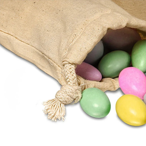 Organic Cotton Muslin <b>Drawstring</b> <b>Pouch</b> Custom Logo Gift Packaging Bag Jewelry Clothing Packaging Wholesale Supplier Bulk - Product Image 3