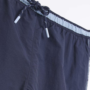Shorts de bain pour hommes, bleu marine, taille élastique, séchage rapide, décontractés, 100% nylon, imperméables, écologiques - Product Image 4